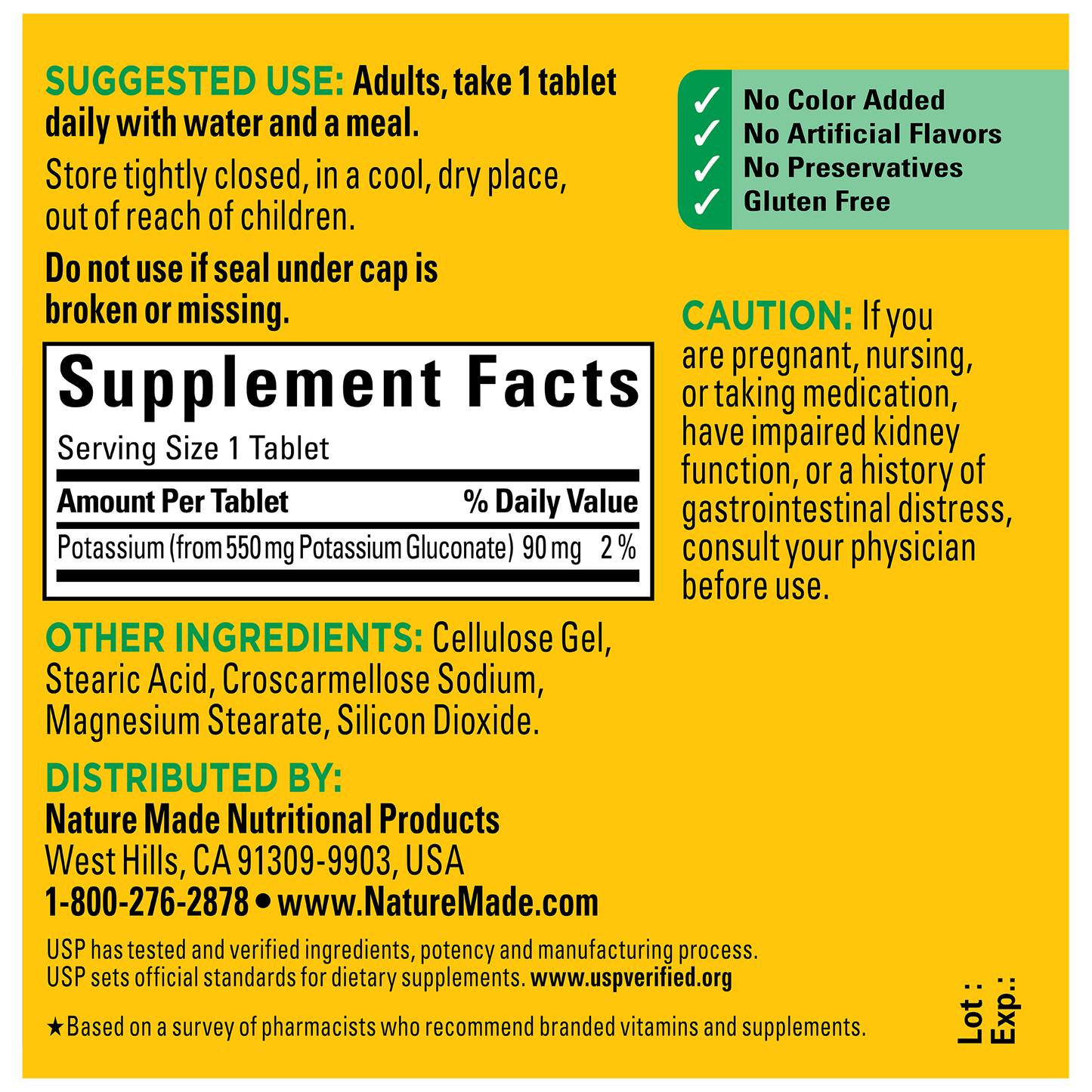 VYNATURA™ 550 mg Potassium Gluconate Tablets