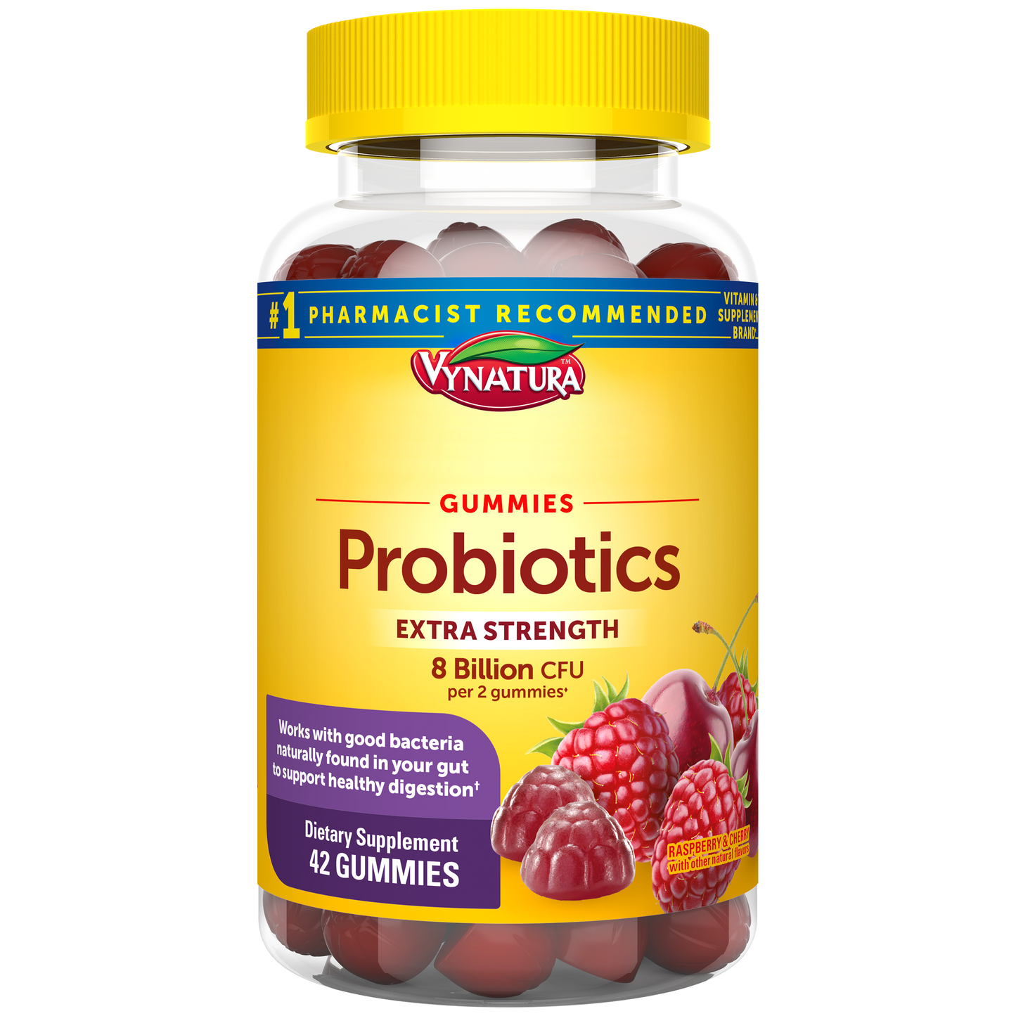 VYNATURA™ Digestive Probiotics Extra Strength 8 Billion CFU per 2 Gummies