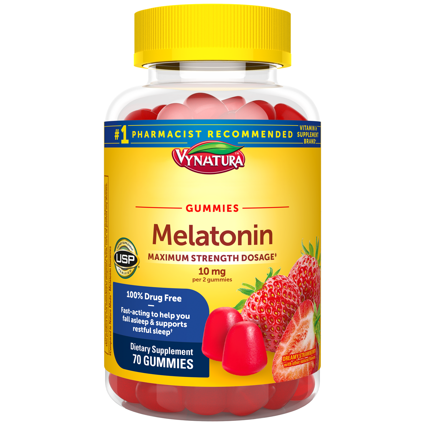 VYNATURA™ 10 Mg Melatonin Gummies Maximum Strength Dosage‡