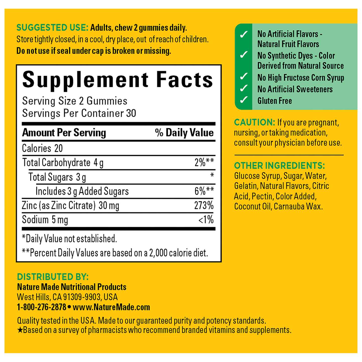 VYNATURA™ Zinc Gummies 30mg