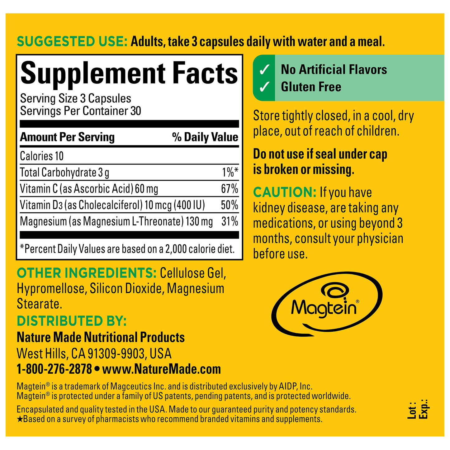 VYNATURA™ Magnesium L-Threonate with Vitamins C & D3