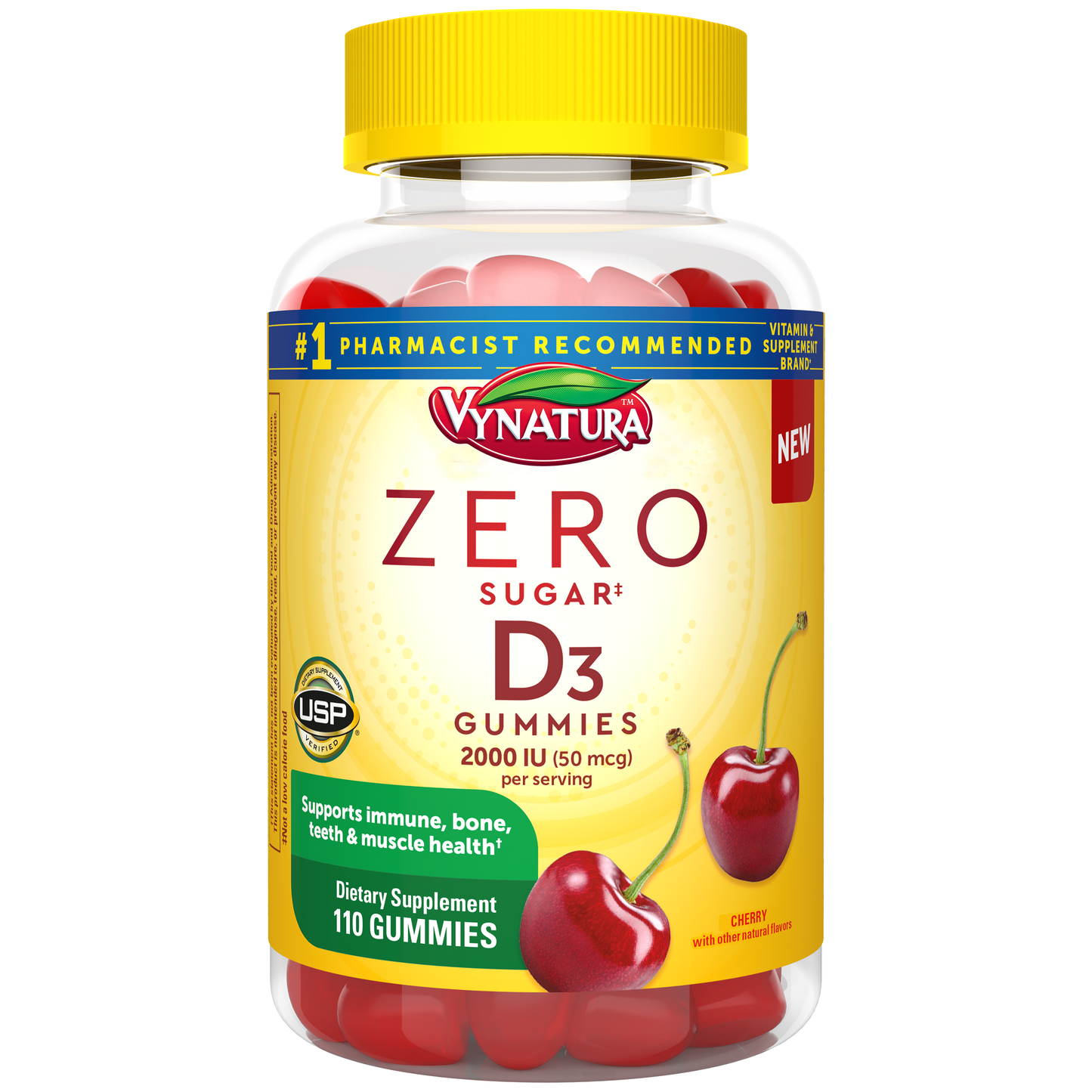 VYNATURA™ Zero Sugar‡ Vitamin D3 Gummies 2000 IU Per Serving