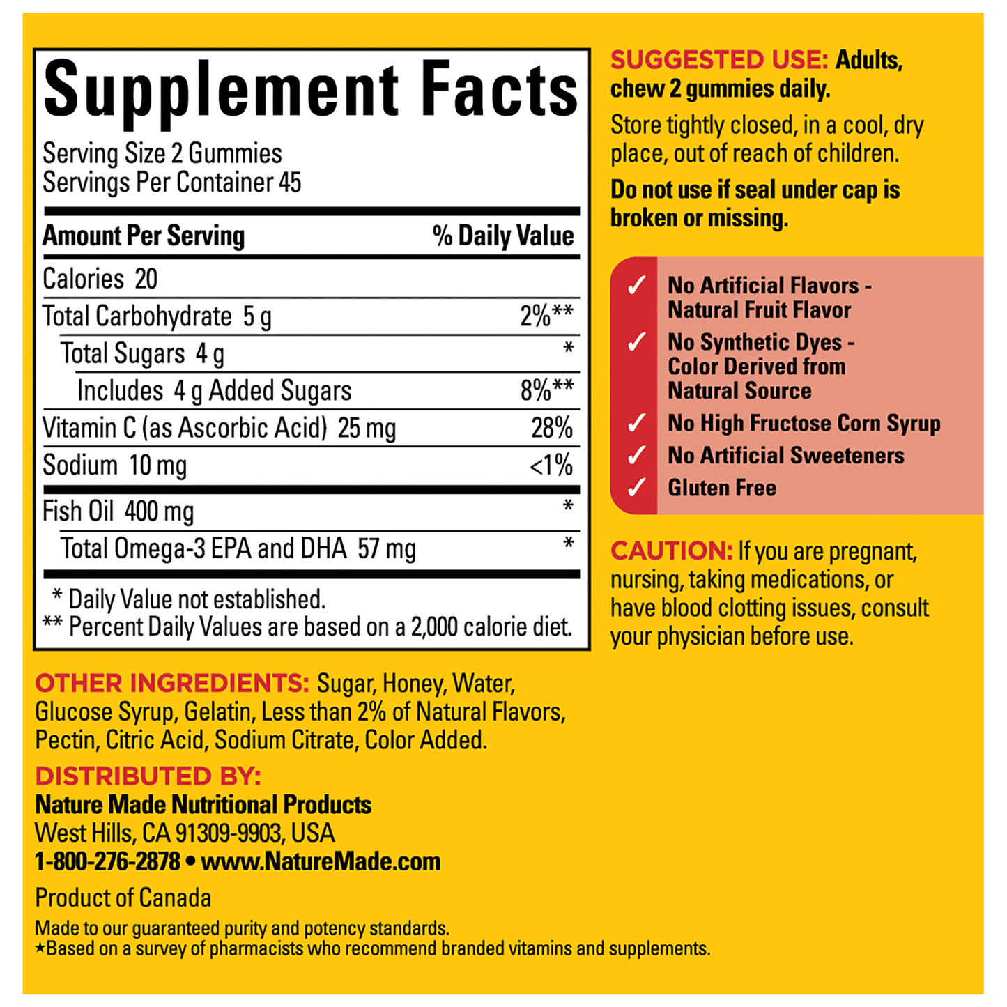 VYNATURA™ Fish Oil 400 mg (57 mg Omega-3) Gummies