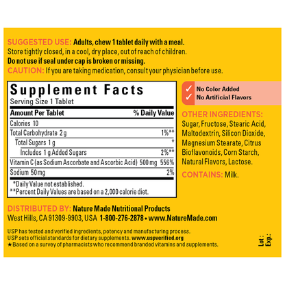 VYNATURA™ Chewable Vitamin C 500 mg Tablets