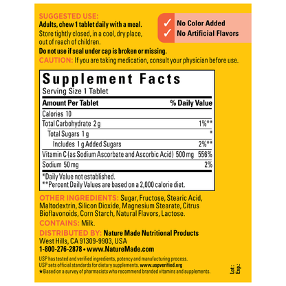 VYNATURA™ Chewable Vitamin C 500 mg Tablets