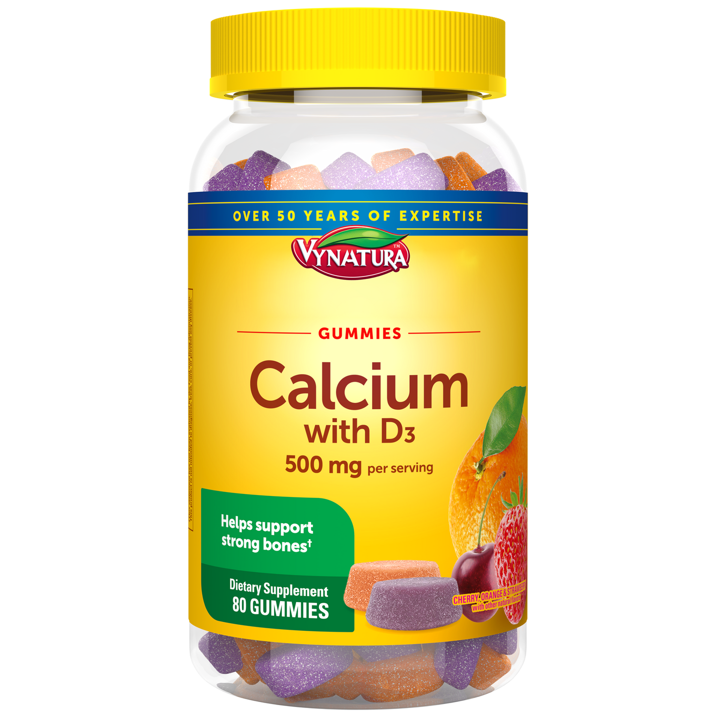 Calcium Gummies 500 mg per serving with Vitamin D3