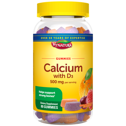 Calcium Gummies 500 mg per serving with Vitamin D3