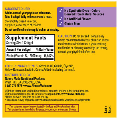 VYNATURA™ Biotin Maximum Strength‡ 5000 mcg Softgels