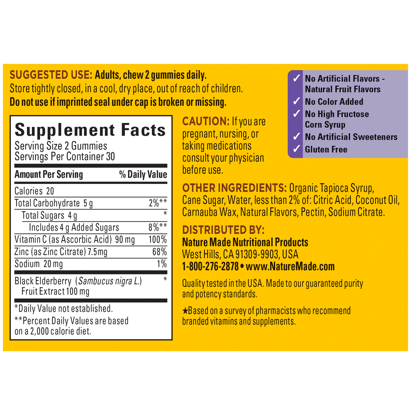 VYNATURA™ 100 mg Elderberry Gummies with Vitamin C & Zinc