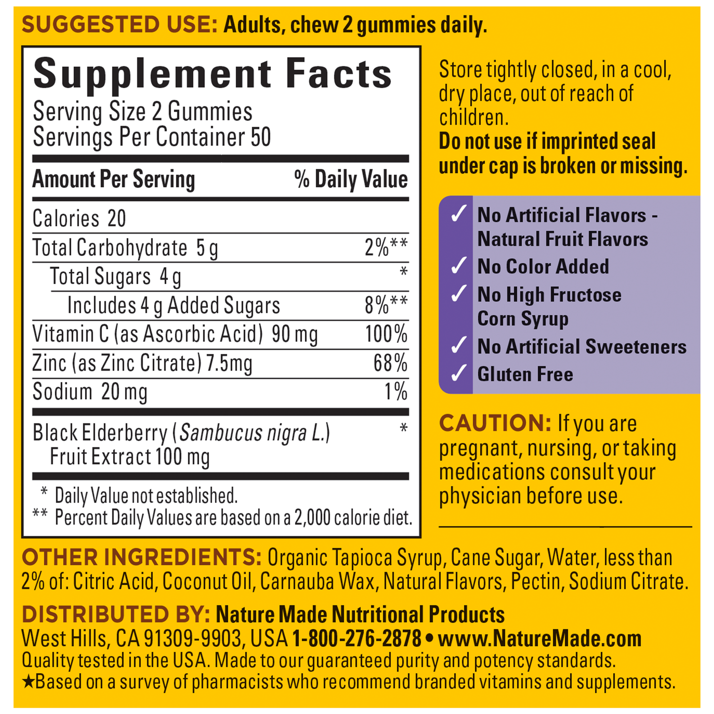 VYNATURA™ 100 mg Elderberry Gummies with Vitamin C & Zinc