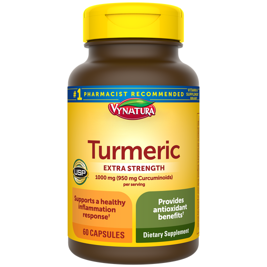 Turmeric Extra Strength 1000 mg (950 mg Curcuminoids) Per Serving Capsules