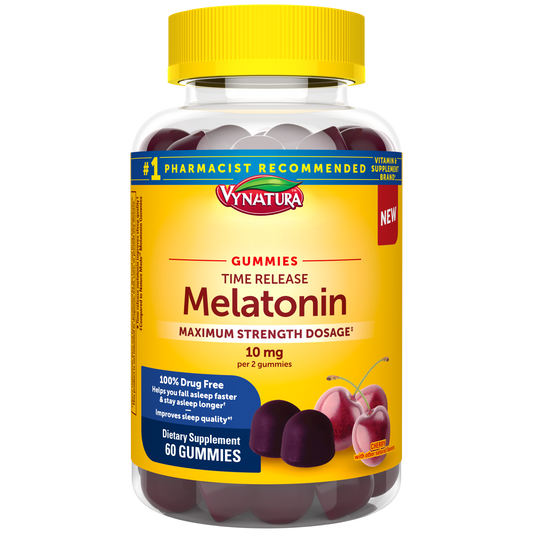 Time Release Melatonin Gummies Maximum Strength Dosage‡ 10 mg Per Serving