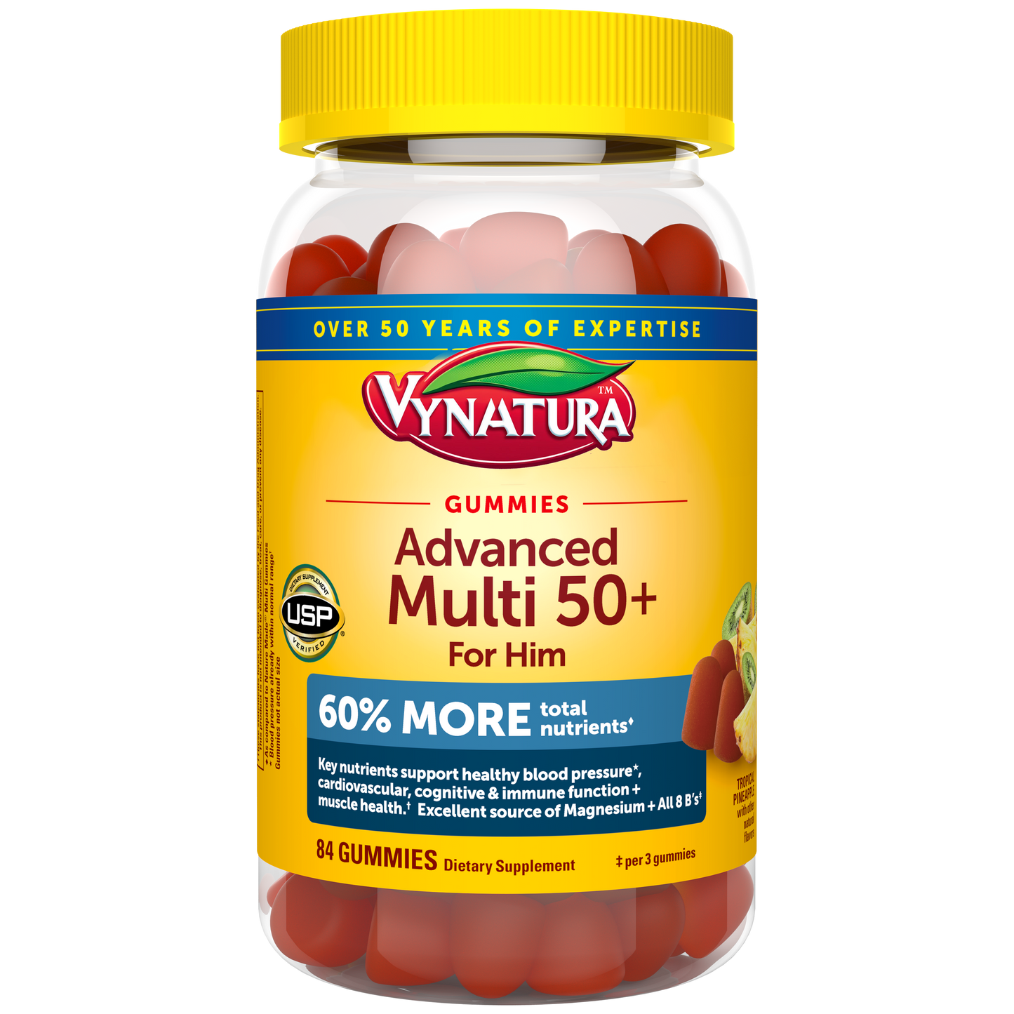 VYNATURA™ Advanced Multivitamin 50+ For Him Gummies