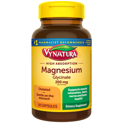 High Absorption Magnesium Glycinate Capsules 200 mg